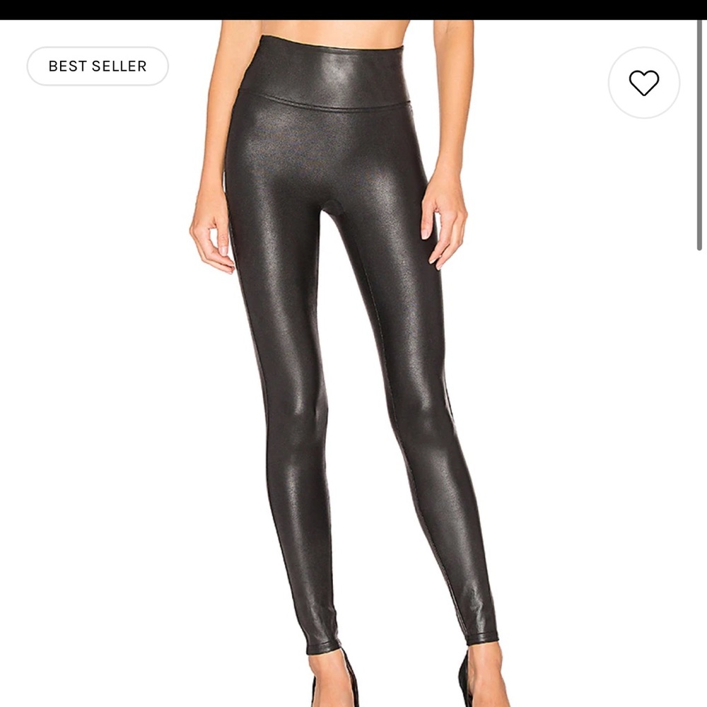 SPANX Faux Leather Leggings Size Small
